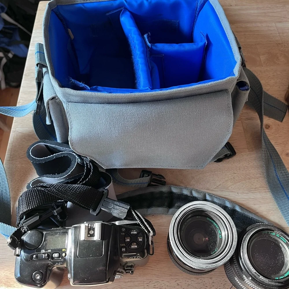 Nikon N6006 Camera with Case and Two Lenses